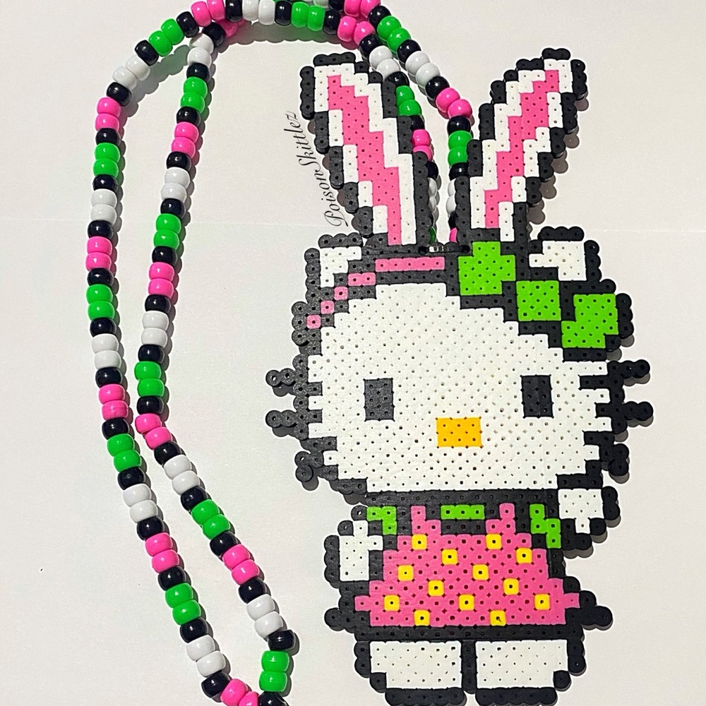 Hello Kitty Necklace Kandi easter bunny spring